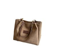 Large-Volume Suede Stylish Commuter Tote Bag For Ladies With One Shoulder