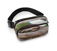 Large Waist Packs with Adjustable Strap,A Sloth on A Tree Branch Crossbody Fanny Pack Casual Bag for Travel Sports Running Hiking