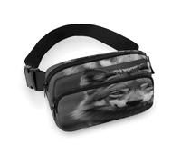 Large Waist Packs with Adjustable Strap,Animal Looking Ahead Crossbody Fanny Pack Casual Bag for Travel Sports Running Hiking