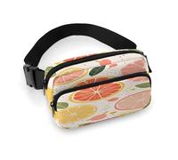 Large Waist Packs with Adjustable Strap,Colorful Fruit Print Crossbody Fanny Pack Casual Bag for Travel Sports Running Hiking