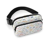 Large Waist Packs with Adjustable Strap,Contains Many Hearts Crossbody Fanny Pack Casual Bag for Travel Sports Running Hiking