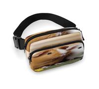 Large Waist Packs with Adjustable Strap,Cute Guinea Pig Crossbody Fanny Pack Casual Bag for Travel Sports Running Hiking