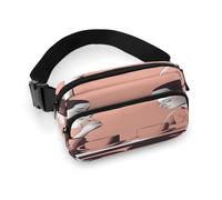 Large Waist Packs with Adjustable Strap,Drinking Coffee at The Table Crossbody Fanny Pack Casual Bag for Travel Sports Running Hiking