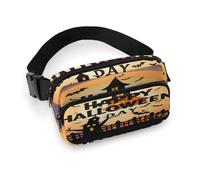 Large Waist Packs with Adjustable Strap,Happy-Halloween-Day-Trick-Or-Treat Crossbody Fanny Pack Casual Bag for Travel Sports Running Hiking