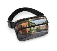 Large Waist Packs with Adjustable Strap,Street of Italy Crossbody Fanny Pack Casual Bag for Travel Sports Running Hiking