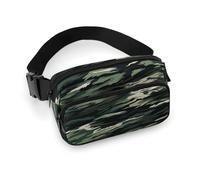 Large Waist Packs with Adjustable Strap,Tiger Stripe Camo Crossbody Fanny Pack Casual Bag for Travel Sports Running Hiking