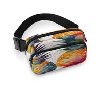 Large Waist Packs with Adjustable Strap,Tropical Fruit Watercolor Pineapple Crossbody Fanny Pack Casual Bag for Travel Sports Running Hiking