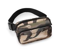 Large Waist Packs with Adjustable Strap,Two Elephants Playing Crossbody Fanny Pack Casual Bag for Travel Sports Running Hiking