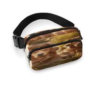 Large Waist Packs with Adjustable Strap,Two Golden Retrievers Crossbody Fanny Pack Casual Bag for Travel Sports Running Hiking