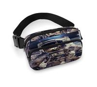 Large Waist Packs with Adjustable Strap,US Astronaut Travel Moon Crossbody Fanny Pack Casual Bag for Travel Sports Running Hiking
