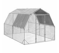 Large Walk In Chicken Run Galvanised Steel Coop Pen 2.5x10m Outdoor Cage KitSet