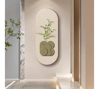 Large Wall Art Decor for Living Room 3D Sandstone Painting, Artwork Wall Sconce Light Simple with Simulation Plant for Dining Room, Office and Restaurant