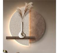Large Wall Art Decor for Living Room 3D Sandstone Painting, with Warm LED Light, Wall Sconce Light for Dining Room, Bedroom and Office
