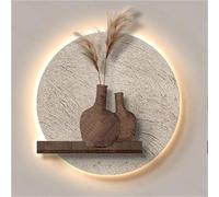 Large Wall Art Decor for Living Room 3D Sandstone Painting, with Warm LED Light, Wall Sconce Light for Dining Room, Bedroom and Office