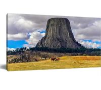 Large Wall Art Decor for Living Room Bedroom Bathroom Canvas Wall Art UnFramed Devils Tower Prints Artwork Painting Pictures Kitchen 12x16 12x16inch