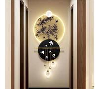Large Wall Art Decor for Living Room Imitation 3D Wall Sconce Light Sculpture Painting with Metal Ball Pendant for Home Dining Room Hallway Bedroom