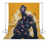 Large Wall Art, Nude Male Art, Gay Wall Artwork, Sensual Nude Print, Modern Figure Poster, Unique Gift, Bedroom Decor, Masculine Artwork-1 Photography Cloth56x118inch(142x300cm)