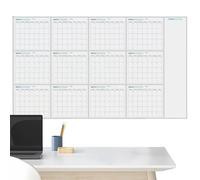 Large Wall Calendar Undated, Reusable 12 Month Task Organizer, 150x85 Cm Undated Annual Planner, Blank Yearly Whiteboard Calendar For Organizing Planning