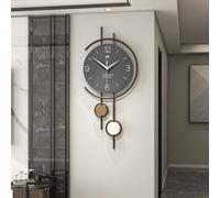 Large Wall Clock for Modern Living Room Decor - Silent Pendulum Clock Battery Operated, Non-Ticking Indoor Home Decoration