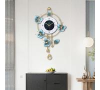 Large Wall Clocks for Living Room Decor, Silent Quartz Movement Battery Operated with Pendulum, Oversized Metal Modern Wall Clock for Bedroom Farmhouse Office Kitchen Home Wall Decor-47.7x75CM(Green)