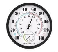 Large Wall Hanging Outdoor Thermometer, Accurate Temperature & Humidity Measurements