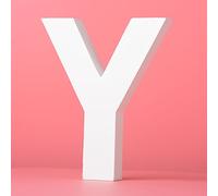 Large Wall Letters Wooden Hanging"A-Z"- White Decorative Wall Letter for Children's Nursery Baby's Room, Baby Name and Girls Bedroom Décor (Y)