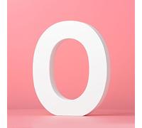 Large Wall Letters Wooden Hanging A-Z- White Decorative Wall Letter for Children's Nursery Baby's Room, Baby Name and Girls Bedroom Décor (O)