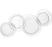Large Wall Mirror Metal Frame Living Room Asymmetric Circular Panels Decorative