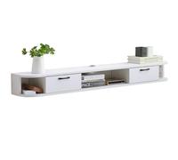 Large Wall-Mounted Floating TV Stand with Storage, 190CM Stylish Media Console Cabinet, Space-Saving Entertainment Center for Living Room, Wooden Design with Shelves