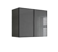 Large Wall Mounted Glass Display Cabinet - Hanging Kitchen Pantry Storage with Doors 80x30x60cm for Bathroom Kitchen Bedroom Living Room - Stylish & Spacious nization Solution