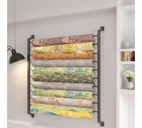 Large Wall-Mounted Textile Storage Rack for Fabric Rolls, Leather & Wallpaper Displays - Commercial Quality, 63x62in, Durable Organizer for Efficient Fabric Management