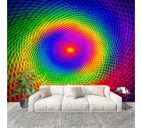 Large Wall Mural Non-Woven Wallpaper Abstract and Vibrant Rainbow Space Removable Waterproof Mural for Indoor Wall Art Decoration Wallpaper 3D Effects Modern and Stylish Home Decoration 400x280cm