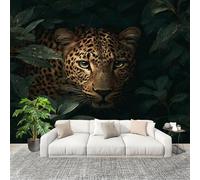 Large Wall Mural Non-Woven Wallpaper Cheetah in The Grass Removable Waterproof Mural for Indoor Wall Art Decoration Wallpaper Animal Leopard Modern and Stylish Home Decoration 300x210cm