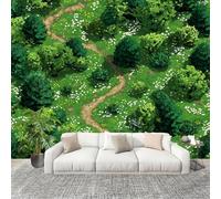 Large Wall Mural Non-Woven Wallpaper Fresh Grass and Woods Removable Waterproof Mural for Indoor Wall Art Decoration Wallpaper Green Modern and Stylish Home Decoration 300x210cm