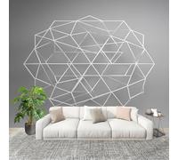 Large Wall Mural Non-Woven Wallpaper Simple Geometric Lines Removable Waterproof Mural for Indoor Wall Art Decoration Wallpaper Grey Modern and Stylish Home Decoration 400x280cm