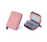 Large Wallets for Women Extra Capacity,Credit Card Holder with 20 Card Slots Zip Leather Card Case for Name ID Card Holder Book Business Card Book(Black/Rose/Pink)