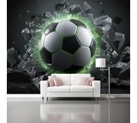 Large Wallpaper 200 x 140 cm, Sports 3D Football Theme Custom Size 3D Wallpaper Mural for Living Room Bedroom Office Dining Room Children's Room, Dark Gray Wall Murals Decor