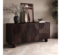 Large Walnut Effect Sideboard with Ball Feet - Ivan