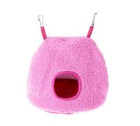 Large Warm Winter House Bird Bed for Cage Hanging Plush Cabin Cabin for African Greys Bird Nest Braided (E, One Size)