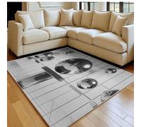 Large Washable Abstract Floating Sphere Rug 80 x 120 cm, Soft Non-Slip Living Room Carpet grey Area Rug for Bedroom & Dining Room