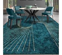 Large Washable Non Slip Area Rug Modern Abstract Dark Green Carpet for Living Room Bedroom Dining Room Office 200 x 300 cm Short Pile Design