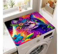 Large Washer Or Dryer Top Mat Covers Bohemia Starry Galaxy Print Quick-Drying Anti-Slip Washing Machine Top Protector Mat Dust-Proof Covers For Home Laundry Room Kitchen (Coloured,60 x50 cm)