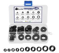 Large Washers for Screws 140 PCS, Black Stainless Steel Washer, 10 Sizes Washers for Bolts M3 M4 M5 M6 M8 M10 M12, Penny Washer for Repair