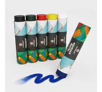 Large Water Soluble Pastels, Upgraded Fully Dissolvable Formula, 6 Basic Colors for Artists & Hobbyists, Ideal for Blending & Watercolor Effects