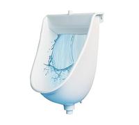 Large Waterless Plastic Urinals for Men - High Efficiency Washout with Urine Diverter - Ideal for Public, Garage, and Outdoor Use - Includes Hose