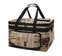 Large Waterproof Art Portfolio Tote Bag Canvas Foldable Artist Painting Tool Storage Bag with Handle & Shoulder Strap Students Art Supplies Carrying Case for Brushes Palette Sketchbook (Style-7)