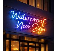 Large Waterproof Neon Sign for Outdoor, IP67 Handmade Dimmable Acrylic Outdoor Neon Sign, Personalized Light Up Signs for Backyard Patio Pool Garden Business Signs