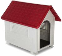 Large Waterproof Outdoor Indoor Plastic Pet Puppy Dog House Home Shelter Kennel Water Resistant and Attractive for Small to Large Sized Dogs - Perfect Hygrad Built to Survive Red One Size