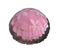 Large Waterproof Shower Cap with Adjustable Elastic Band | Beautiful Christmas Ball Print Shower Cap Hair Cover For Women Spa Bathing Swimming Makeup Travel, One Size
