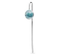 Large Wave in The Ocean Stainless Steel Metal Book Mark Marker, Bookmarks Page Holder with Crystal Glass for School Reader Office Supplies